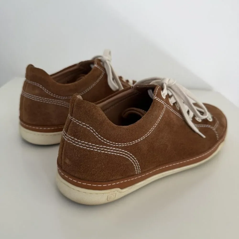 Allen Edmonds Shoes Sneakers Mens 9.5 D Brown Suede Porter Derby Lace Up Sneaker